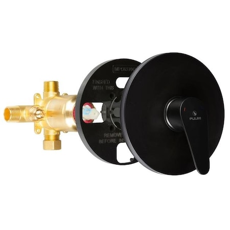 Pulse Showerspas Pulse Showerspas 3001-RIV-PB-MB 0.5 in. Tru-Temp Rough-In Valve Pressure Balance-Trim Kit; Matte Black 3001-RIV-PB-MB